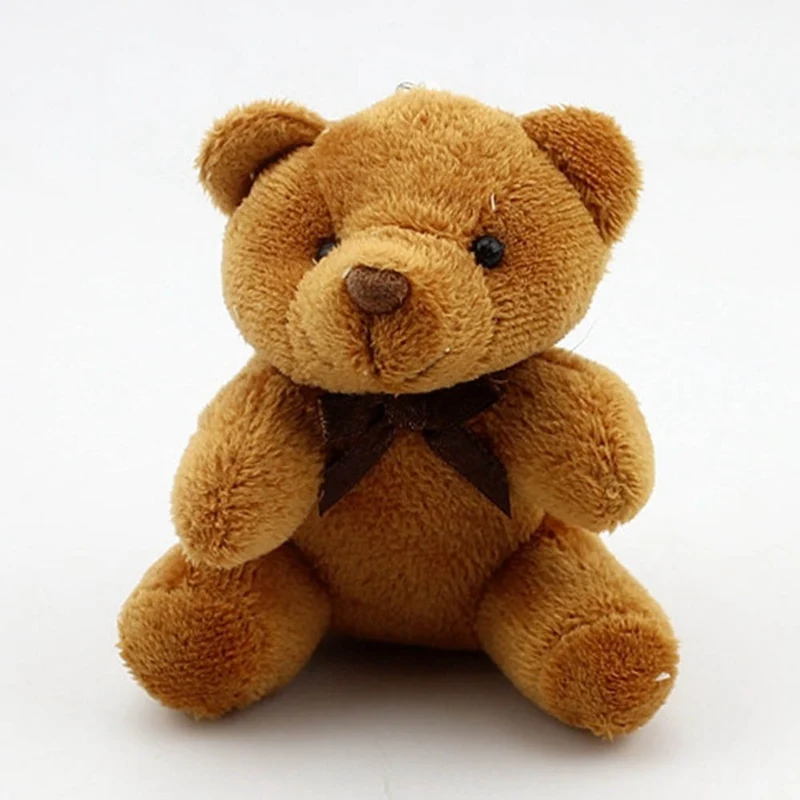Новинка 8 см плюшевая игрушка бант милый медведь галстук плюшевая игрушка медведь кукла игрушка Подарки для детей - Цвет: DBR