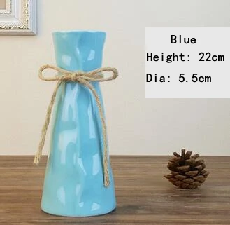 Домашний декор, креативная простая фарфоровая ваза для цветов для дома и свадьбы, декоративная ваза без цветов, настольные украшения - Цвет: D