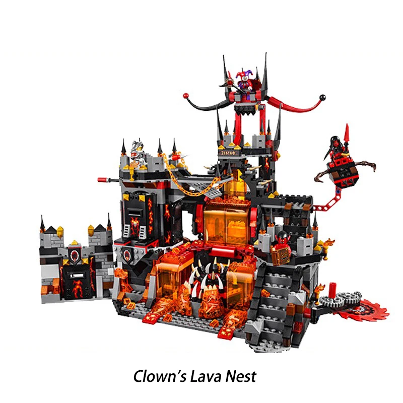 

1237Pcs New Legoed Future Knightsed Clown's Lava Nest building blocks Legoed bricks educational toys for kids gifts 10521 70323