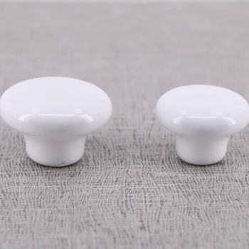 

32mm 38mm White Ceramic Cabinet Knob Furniture Handle for Kitchen Drawer Pulls ceramic knobs Door round button