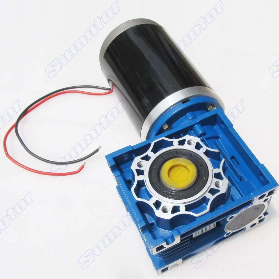 US $291.34 GW114165 DC 12V 24V 350W Worm Gear box electric motor High power Large torque Low speed Industrial machine Supermarket cleaning