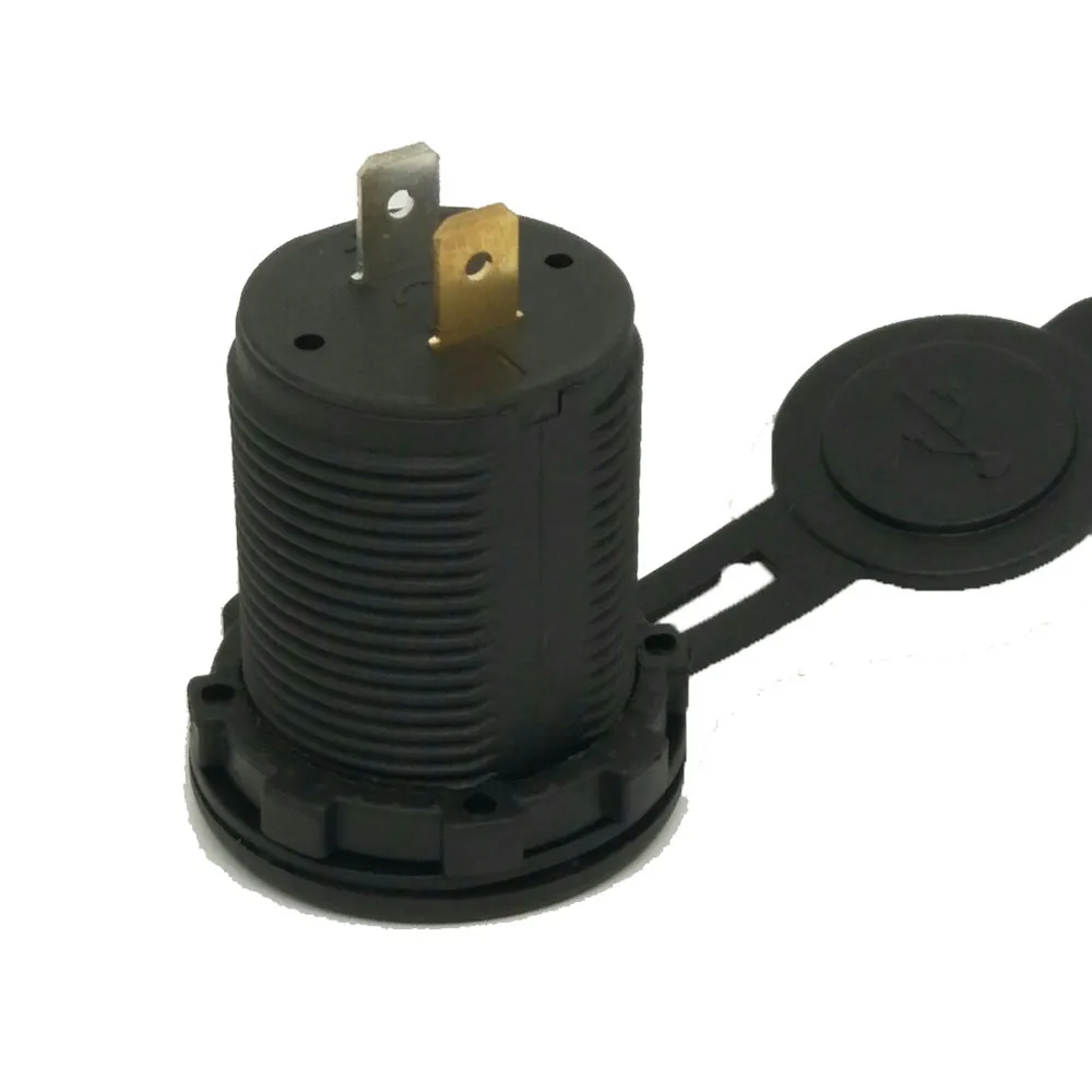 Dual USB Motorcycle Phone Power Supply LED Charger Waterproof Port Socket (7)