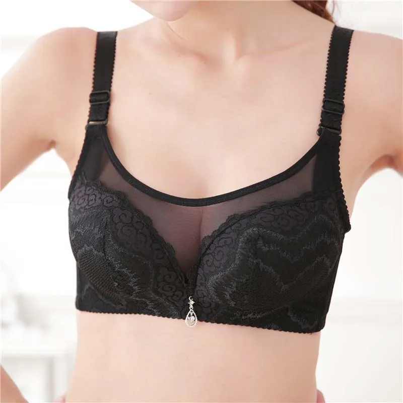 

KYLIE PINK Sexy Soft Lace Bras For Women Push Up Bra Lingerie Thick 3/4 Cup Bralette Wire Free Breathable Underwear Drop Ship