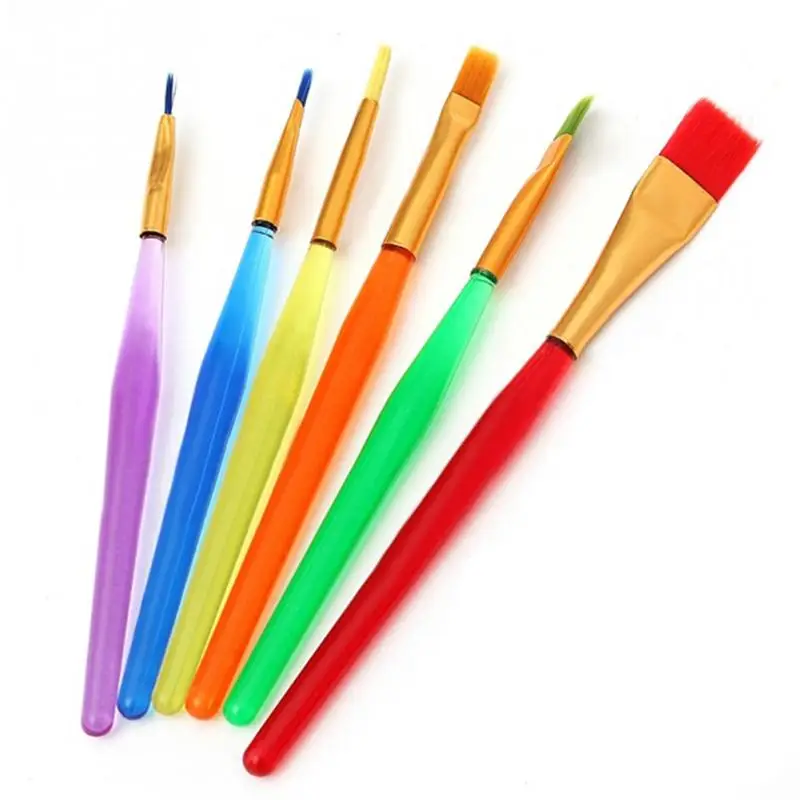 

6pcs/set Cake Decorating Brush Set Food Paint Icing Cupcake Sugarcraft Cake Dessert Pastry Decorating Tools