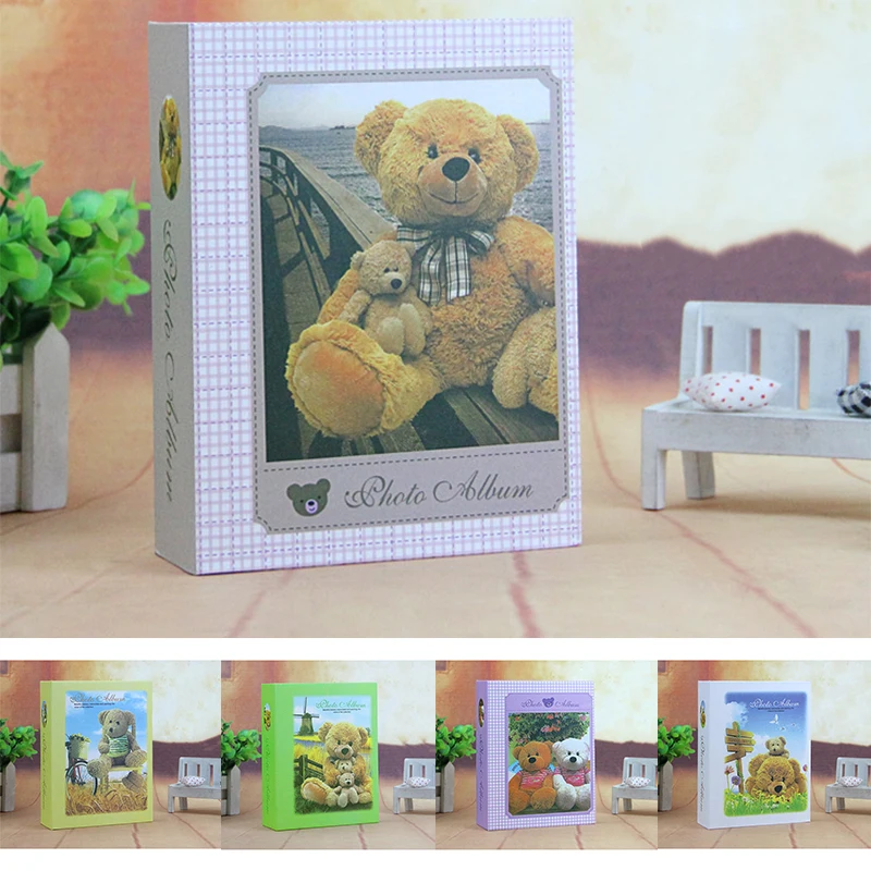 

100 Photos 6 Inch Paper DIY Photo Album Family Memory Record Scrapbooking Album Sticky Type for Teddy Bear Party Baby Send A Set