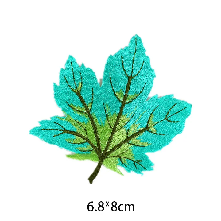 7 embroidery maple leaf patches