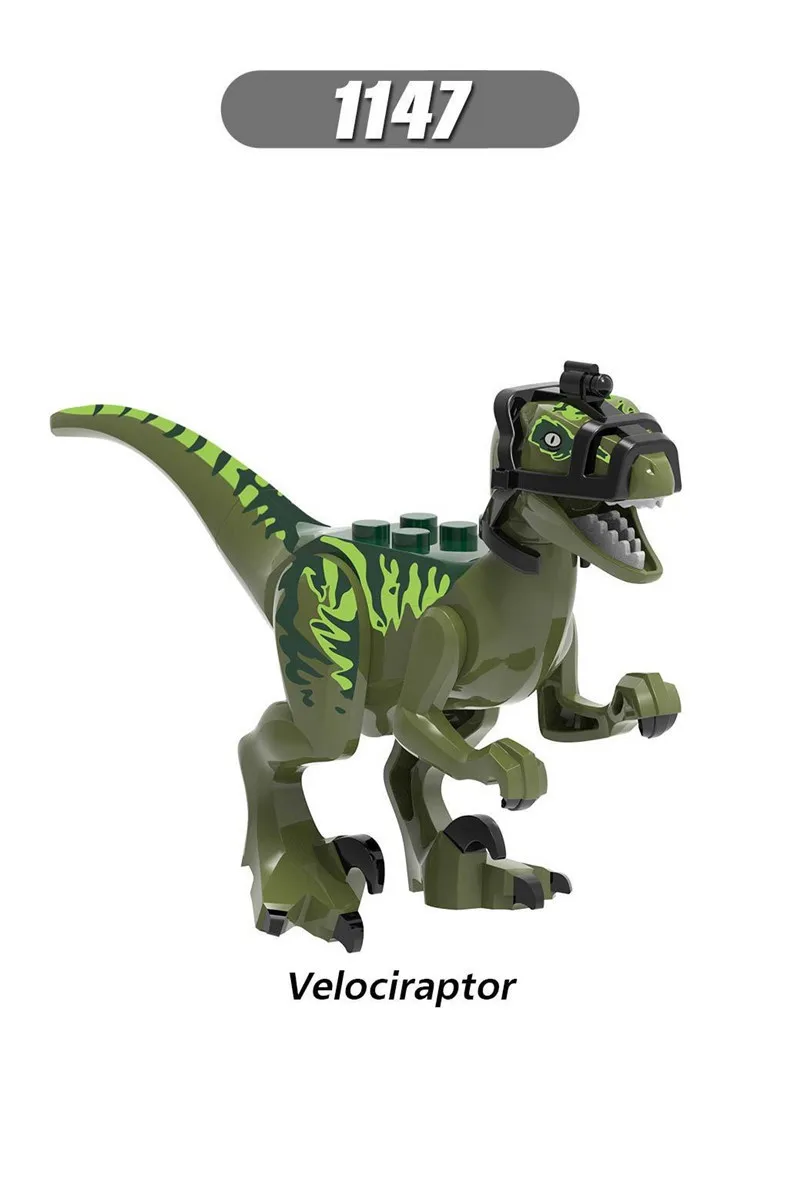 Динозавры юрского периода фигурки Кирпичи Строительные блоки головоломки оригинальные игрушки динозавра для детей Подарки - Цвет: 1147