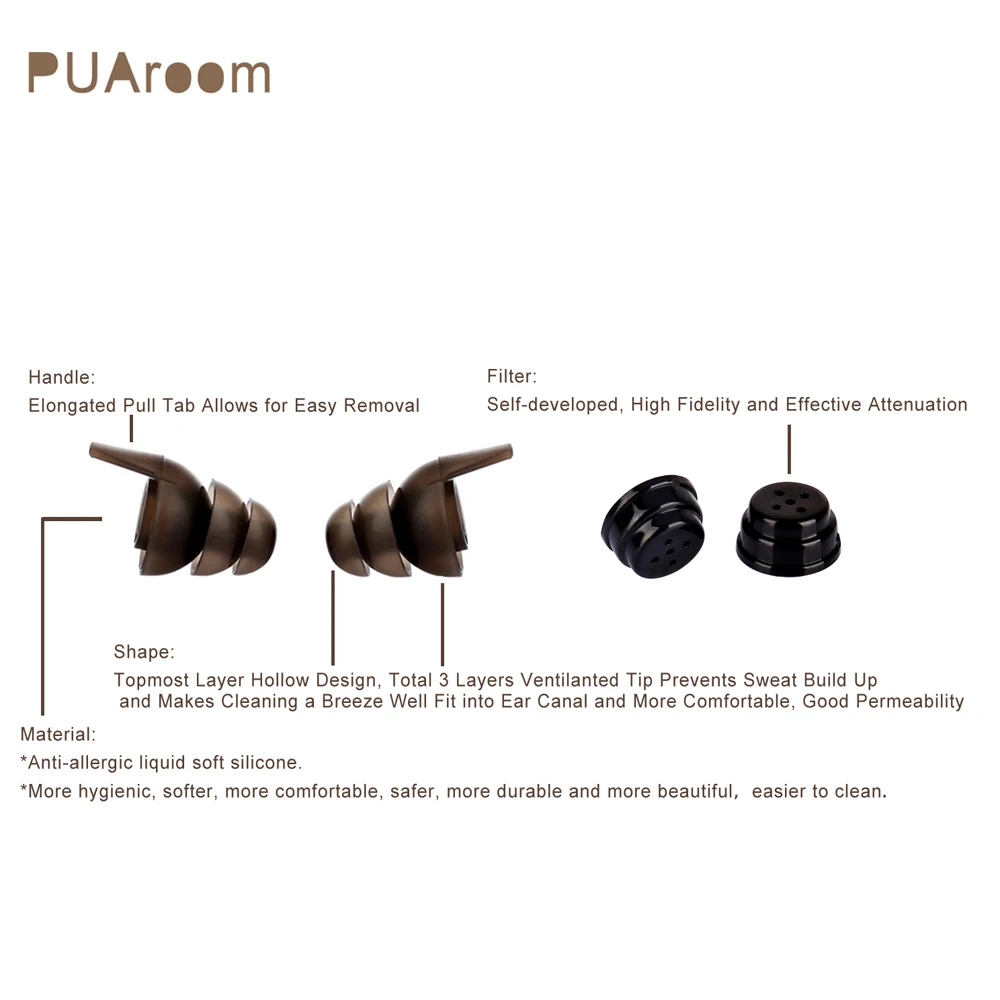 High Fidelity Earplugs Silicone Noise Reduction Protection with 3 different Sizes For Sleeping Concert Travel Other Noise Scenes High Fidelity Earplugs Silicone Noise Reduction Protection with 3 different Sizes For Sleeping Concert Travel Other Noise Scenes