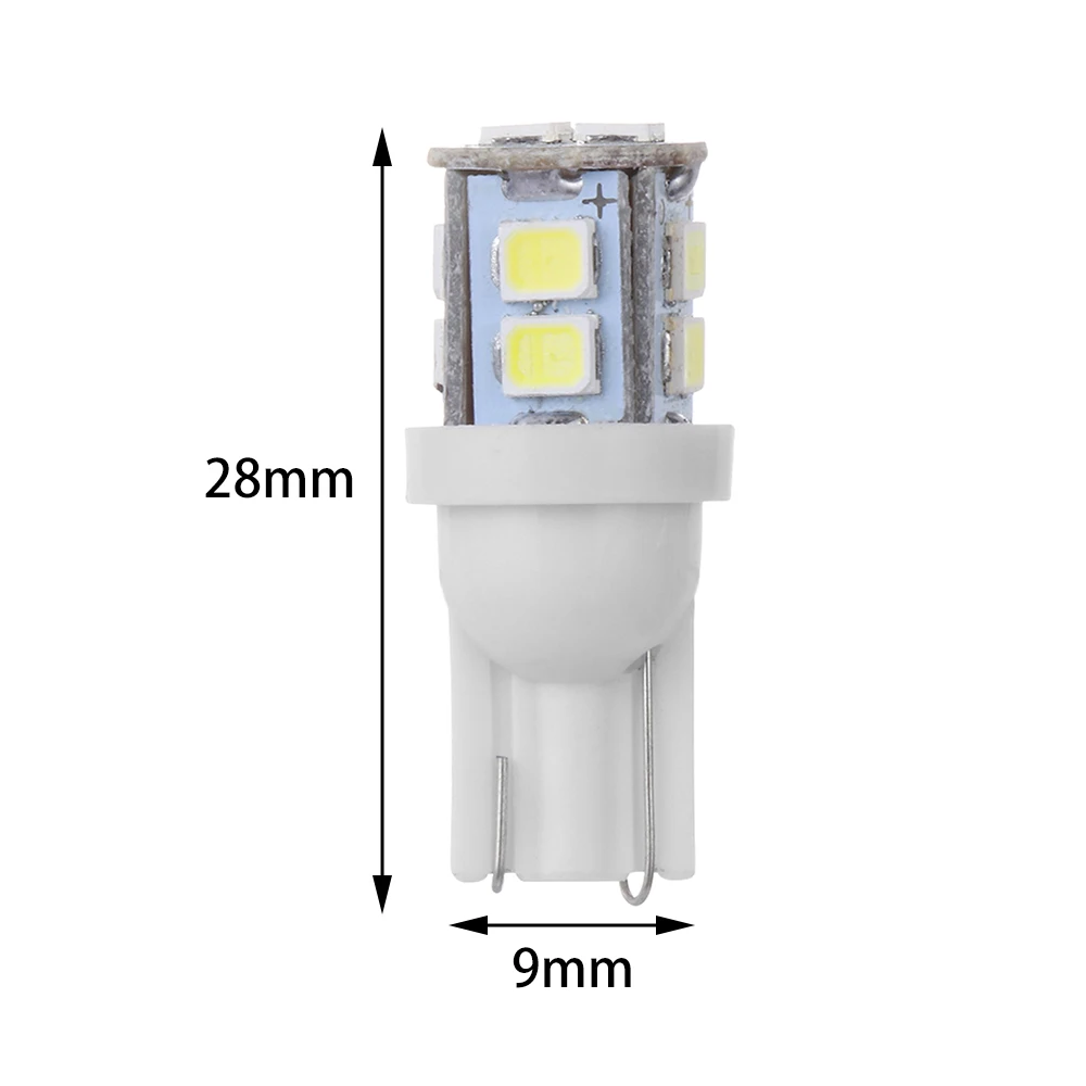 Автомобильный светильник T10 10SMD W5W 194 168 2825 белый s светодиодный Клин ламп