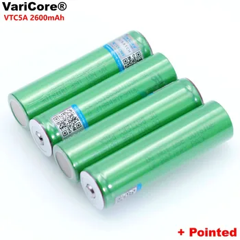 

VariCore VTC5A 2600mAh 3.6V 18650 Lithium Battery 30A Discharge for US18650VTC5 batteries +Pointed