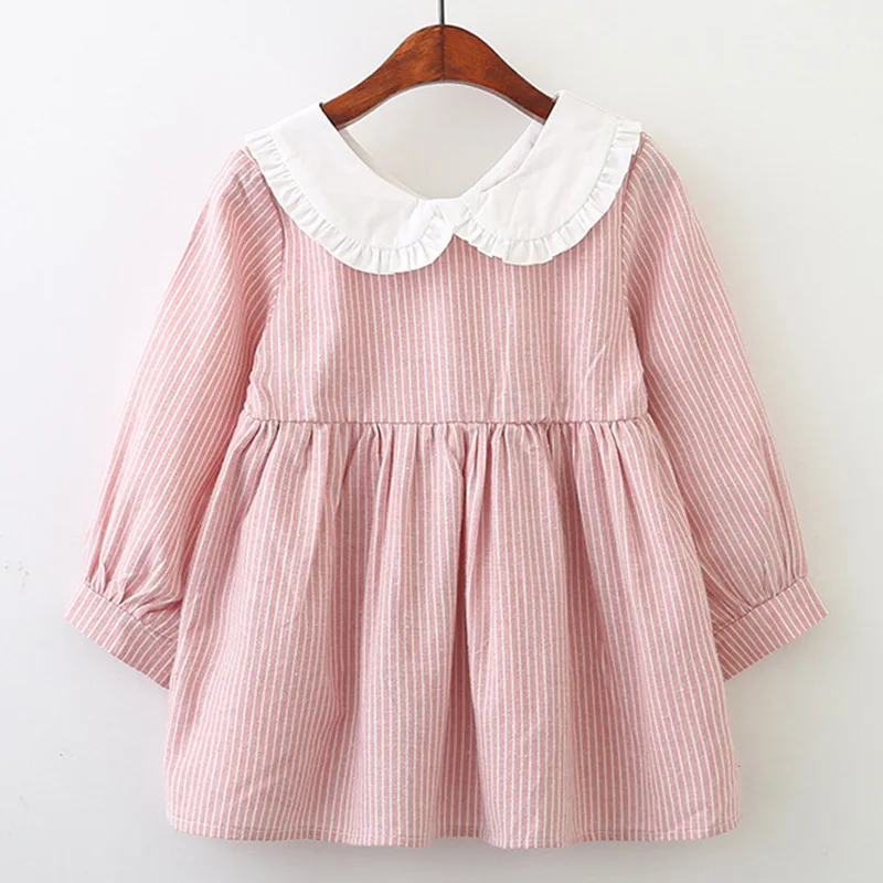 Baby Girl Dress Kids Cute Bow Tie Princess Dresses for Birthday Party Clothing Toddler Girl Striped Casual Dress Vestido Infant