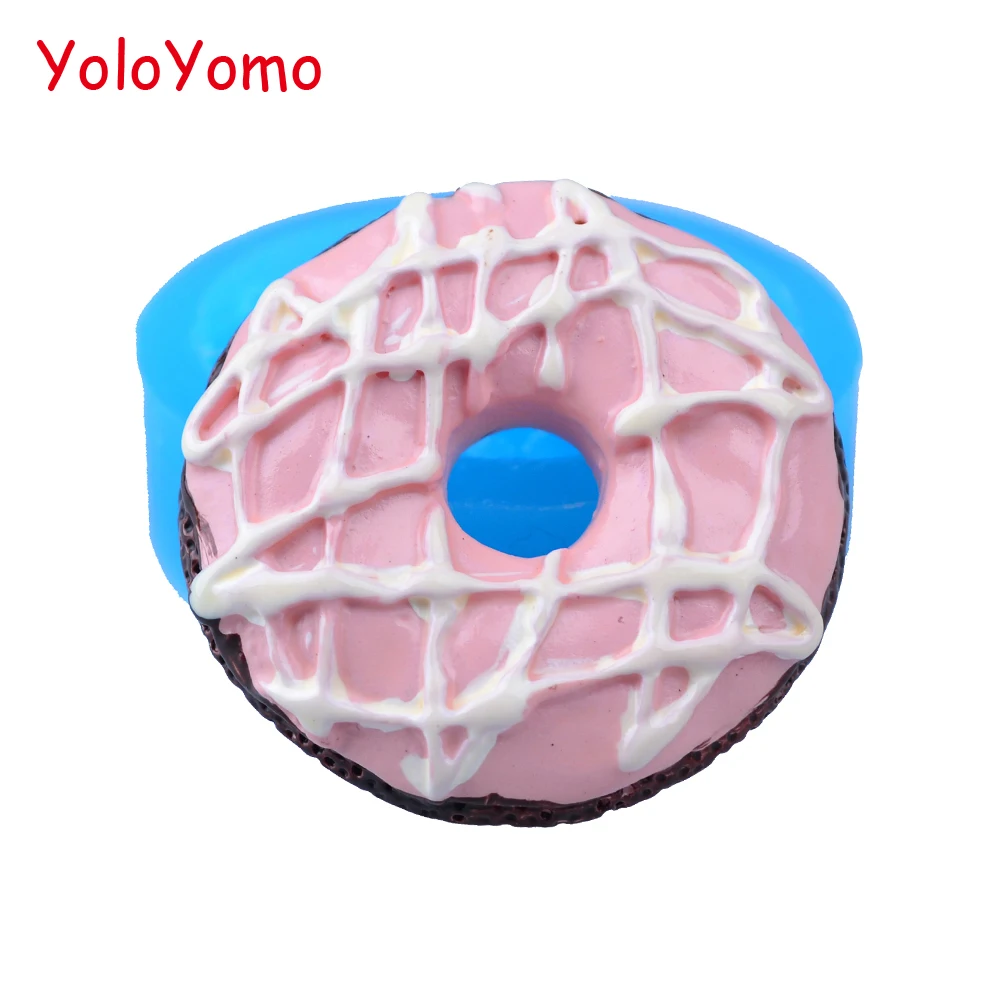 T041YL 43.8mm Big Donut Silicone Mold Doughnut Mold Cake Decoration