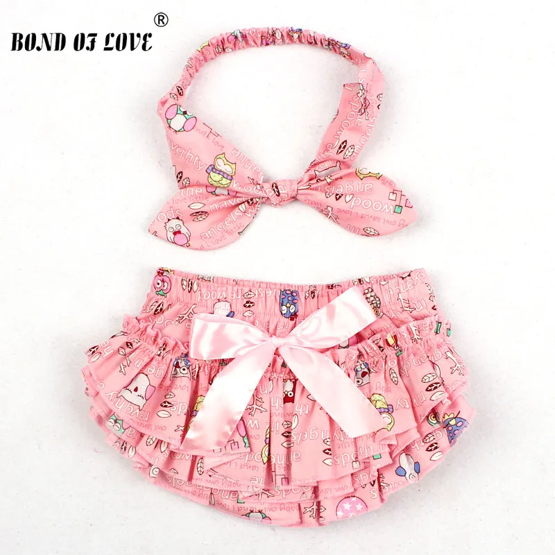 Buy Baby Girl Ruffle Bloomers Diaper Cover And Headband Set Toddler Cotton Owl