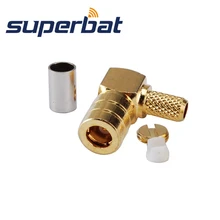Superbat 10 шт. SMB обжимной штекер под прямым углом для коаксиального кабеля SHR-50-2 SFT-50-2 RF разъем