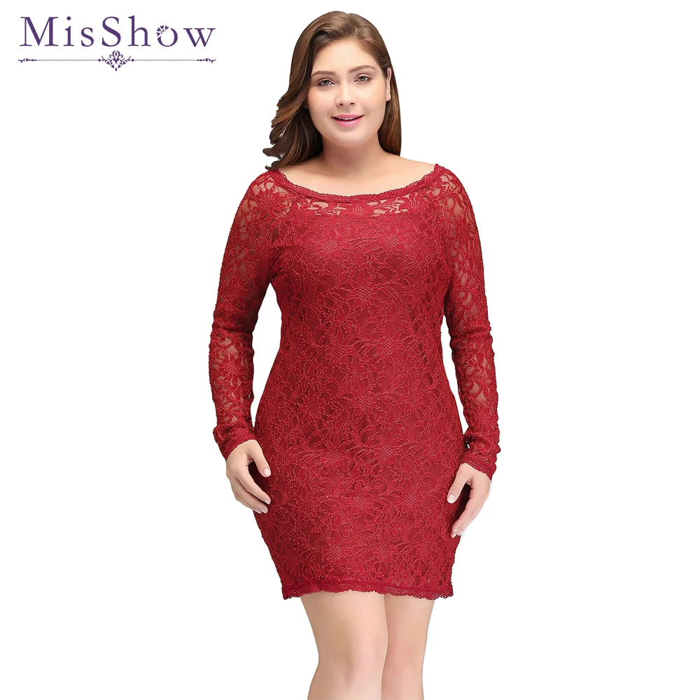 plus size short red cocktail dress