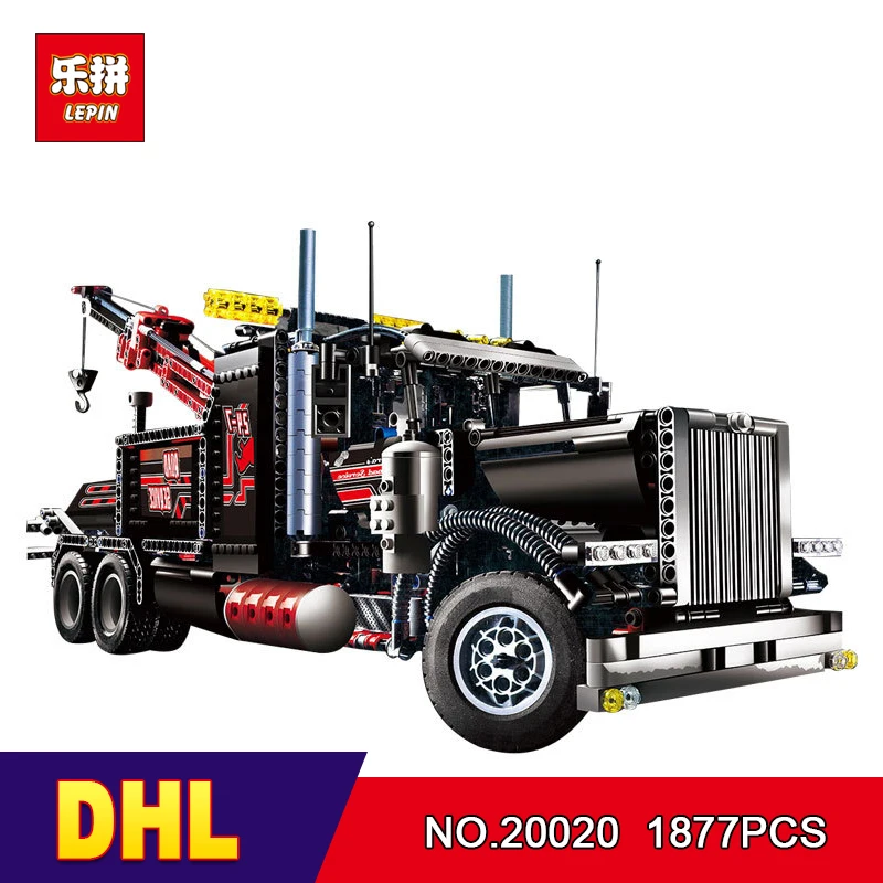

DHL Lepin 20020 Technic Ultimate Series The Mechanical American Style Heavy Container Trucks Building Blcoks Bricks Toys 8258