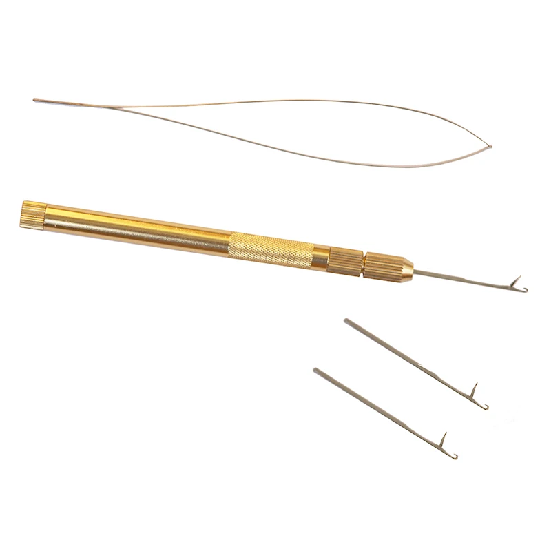 Free shipping 4 in one Aluminium Feather Hair Extension Kit Pulling