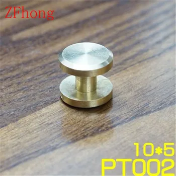 

20pcs 10*5mm Solid Brass Rivet Chicago Screw for Leather Craft Belt Wallet