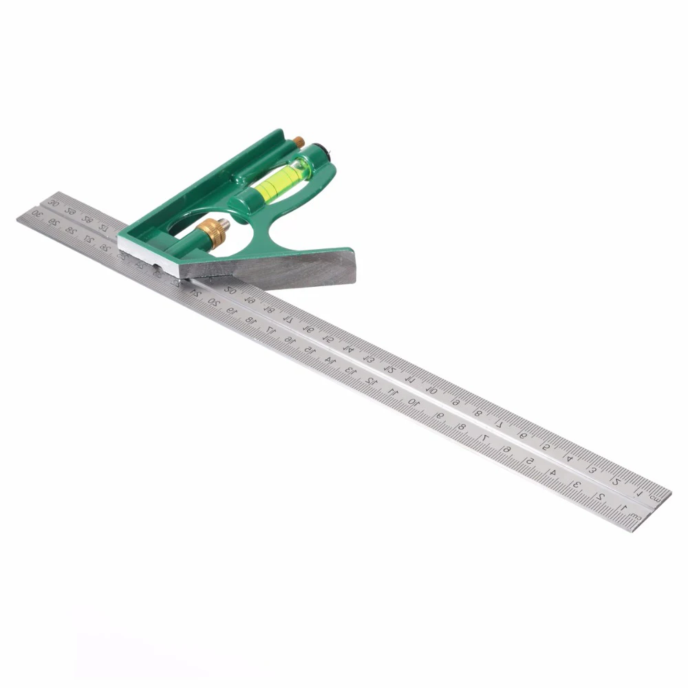 

300MM Square Angle Ruler Protractor Measuring Marking Stainless Steel Hand Tool