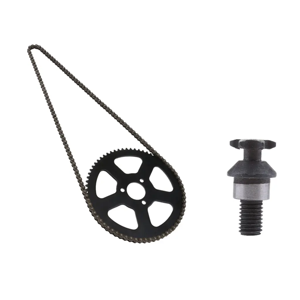 25H 68 Tooth Rear Wheel Sprocket and 68 Link Drive Chain and T8F 6T Front Sprocket Pinion for 49cc 2 Stroke Mini Bike (Black)