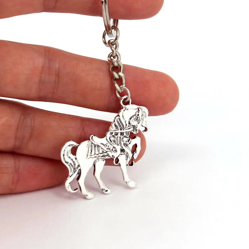

hzew new Ancient silver horse key chains horse Wedding Jewelry keychain