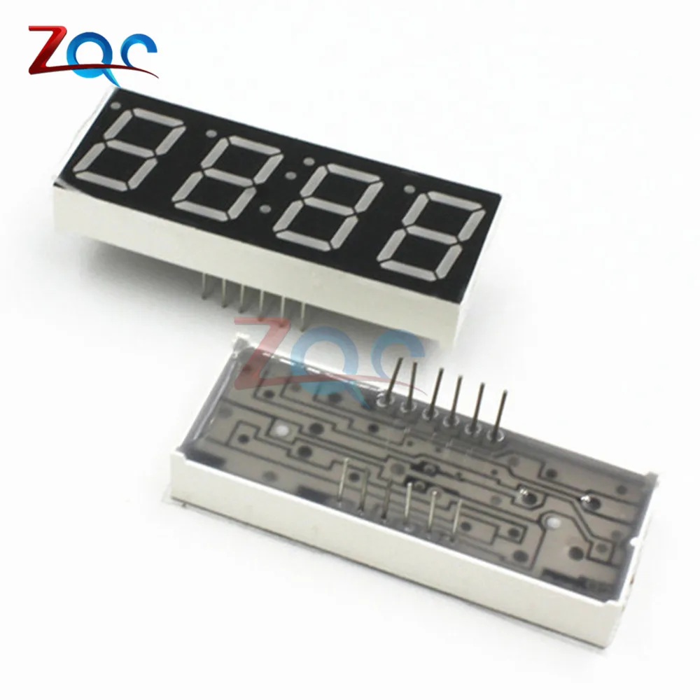 2PCS 0.56" 4 Digit Super Red LED Display Common Anode with Time 12 Pins | Инструменты