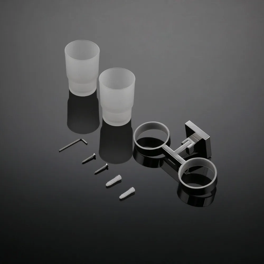 Double cup toothbrush cup holder 304 stainless steel mouth bathroom mouth holder toothbrush accessories 9178K