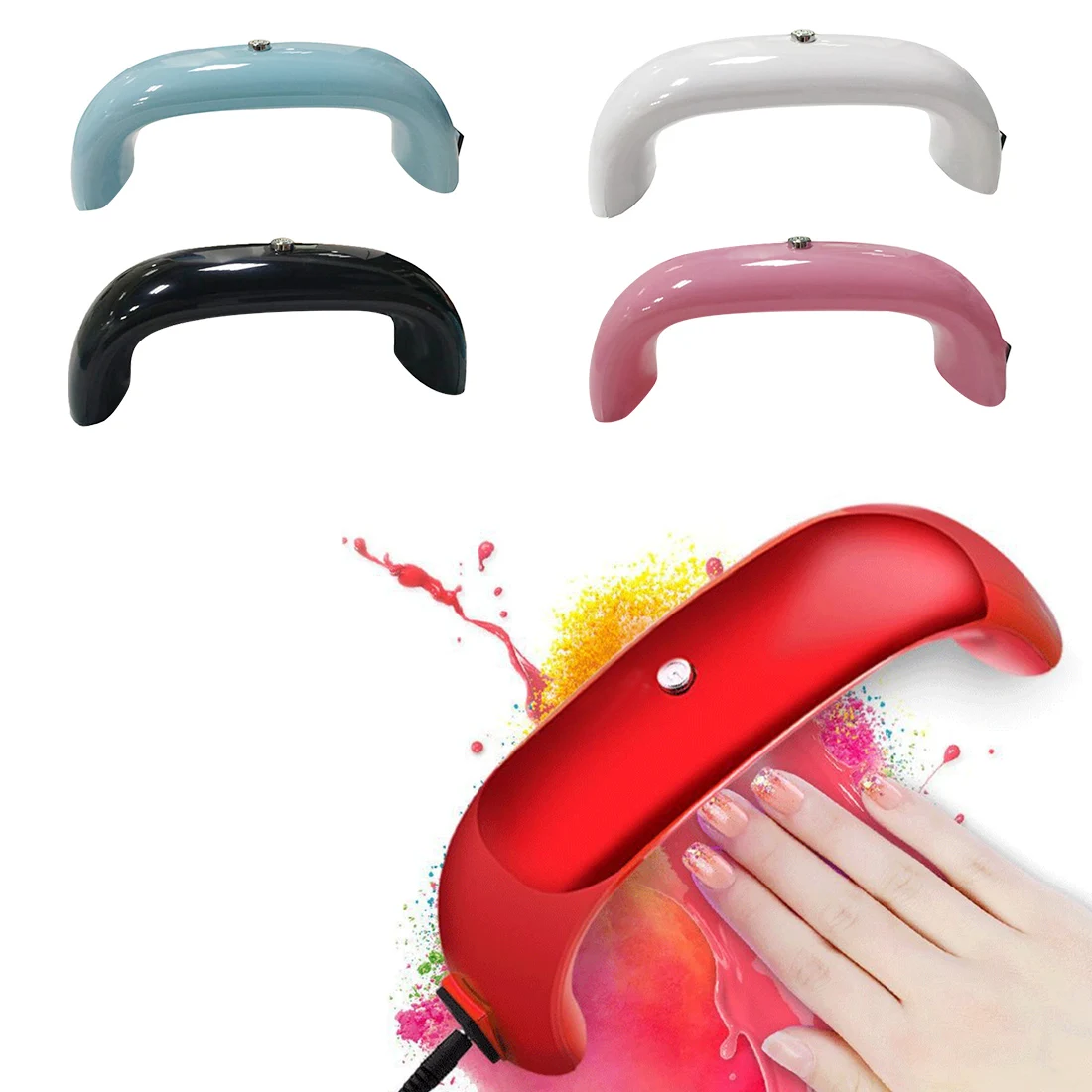 

Nail dryer curing light 1pc mini LED light source nail lamp UV phototherapy machine rainbow lamp portable nail polish dryer