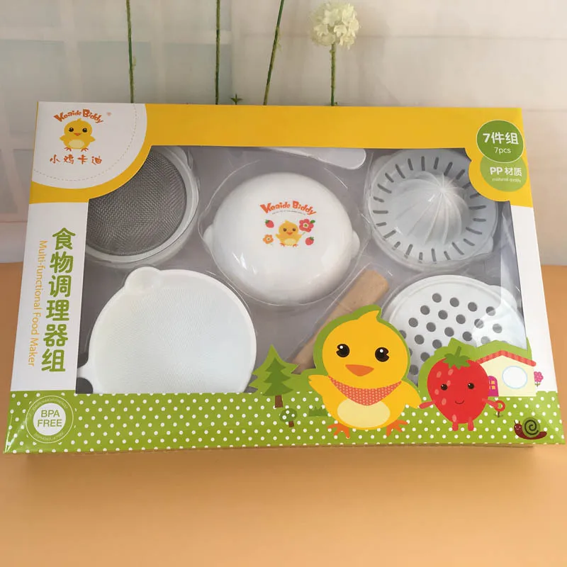 

7 Pcs/Set ABS Material Baby Food Grinder Masher Time-limited Baby Food baby food Tools Fruit Prato Infantil De Cocina