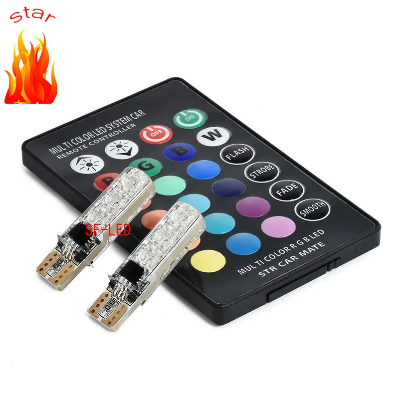Автомобильный габаритный фонарь T10 светодиодный RGB 194 W5W CANBUS для Mazda 323 626 cx 5 3 6 8 Atenza