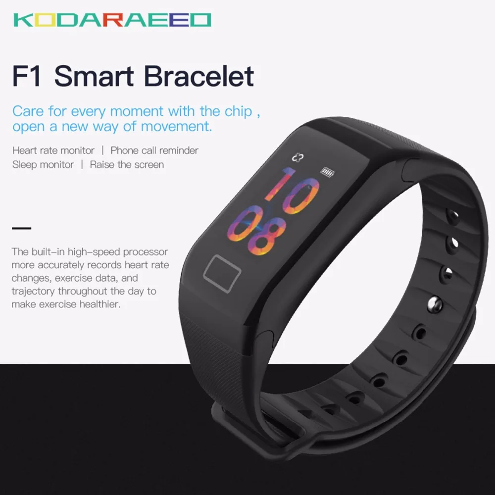 

F1 Smart Bracelet Podometer Watches Heart Rate tracker Monitor Pulsometer Smart Band Blood Pressure Measurement Pulse Watch