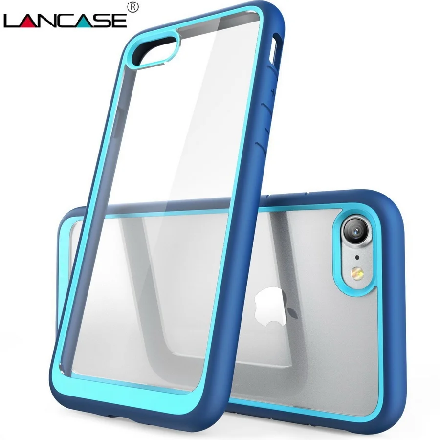 

LANCASE for iPhone 7 Cover Rugged Shockproof Coque For iPhone 7 7 Plus Case 8 Plus Cover Plastic TPU Slim Armor Shell Protective