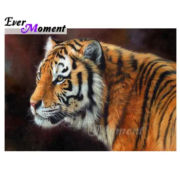 

Ever Moment Diamond Painting Handmade Tiger Full Square Drill Picture Of Rhinestone Decoration Home Diamond Embroidery 3F1880