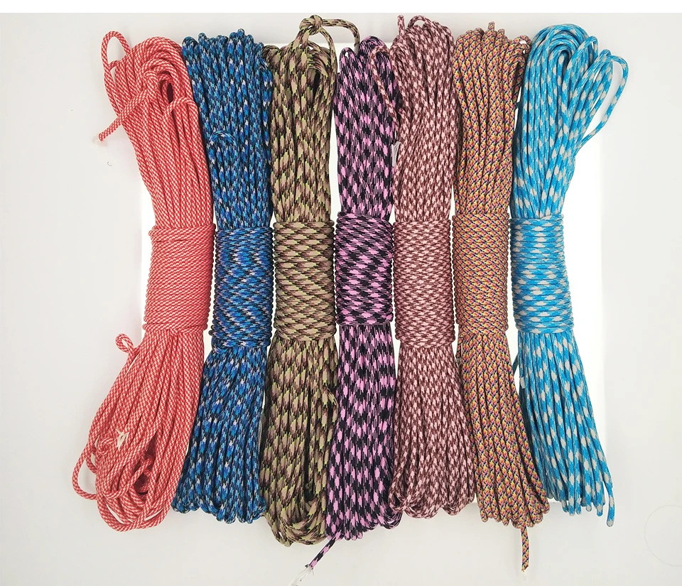 YOUGLE Paracord 550 100 футов 50 футов паракордовая веревка Mil Spec type III 7Strand Paracorde 550 набор для выживания Оборудование 74-80