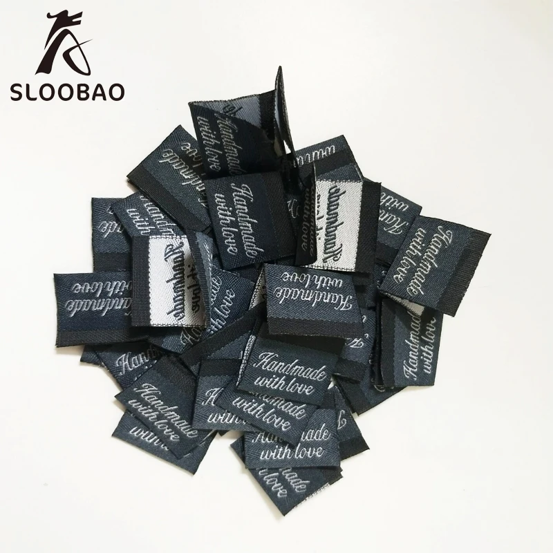 Aliexpress.com : Buy Free shipping woven label tags handmade cloth labels 2*5 cm center folded ...
