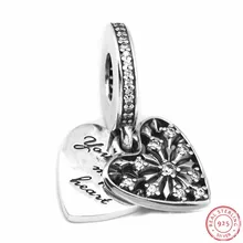 «Вы расплавите мое сердце» сердце зимних бусин светящиеся CZ DIY Fit PANDORA Подвески Серебро 925 для женщин Изготовление ювелирных изделий FL642