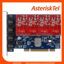 FXO карта TDM400P с 4 модулями FXO, карта Asterisk digium FXO tdm410p tdm400 для IP PBX