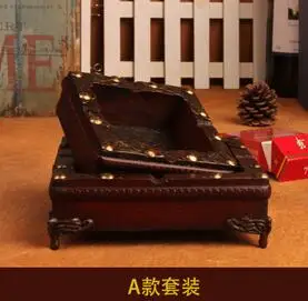 

Europe type restoring ancient ways is real Wood the Ashtray Vintage Wood Ashtray Cigarette Cigar checking cylinder Tobacco Woode