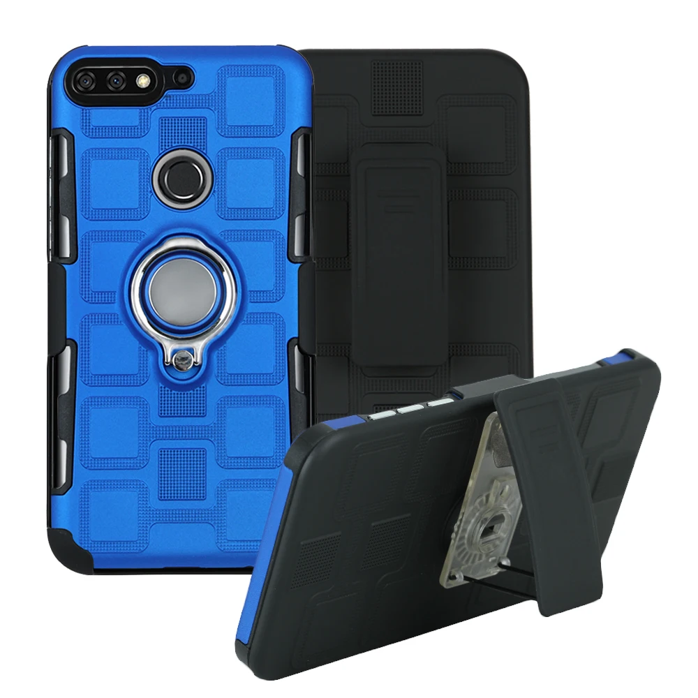 

Honor 7C 7A Pro AUM-L29 DUA-L22 Shockproof Belt Clip Holster Cover huawei honor 7a 7c pro LND-L29 AUM-L41 Ring Holder phone Case
