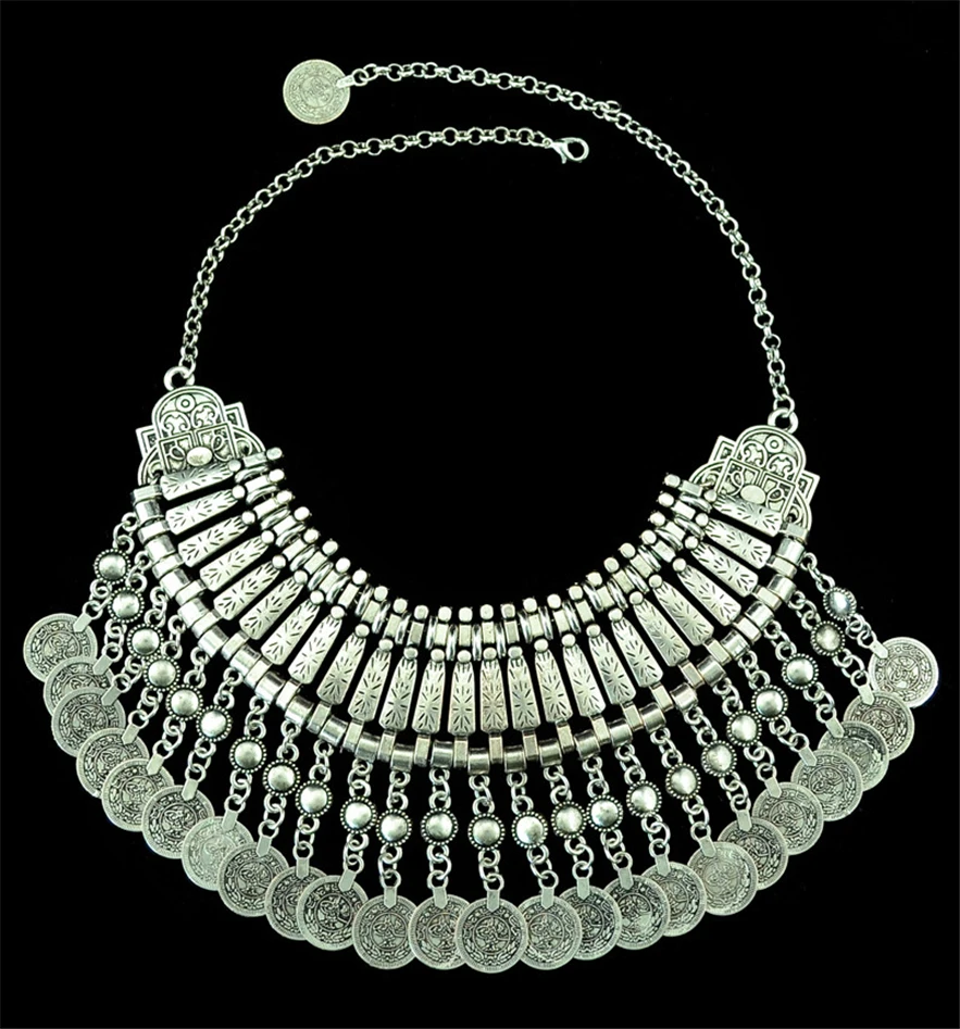 Diomedes для женщин богемный монета себе нагрудник ожерелье фестиваль турецкий Индийский Племенной 712#23 подарок