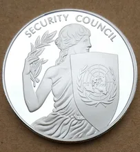 Médaille du conseil de sécurité des états-unis, Souvenir de 40MM, pièce UN