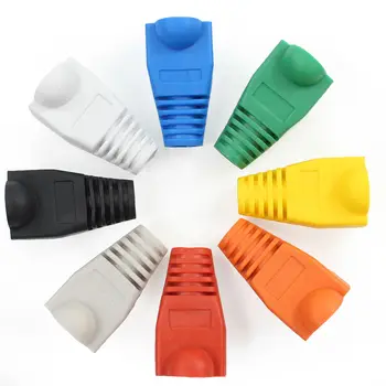 

50pcs CAT5E CAT6 RJ45 Plugs Ethernet Network Cable Strain Relief Boots RJ45 plugs Socket boot caps RJ-45 Connector cover