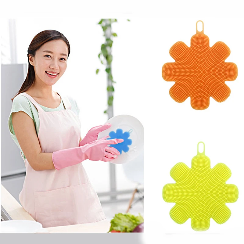 

Fruits and Vegetables Cleaning, Washing Dishes, Pot Brush Silicone Multi-purpose Cleaning Products Healthy Kitchen Cleaning Tool