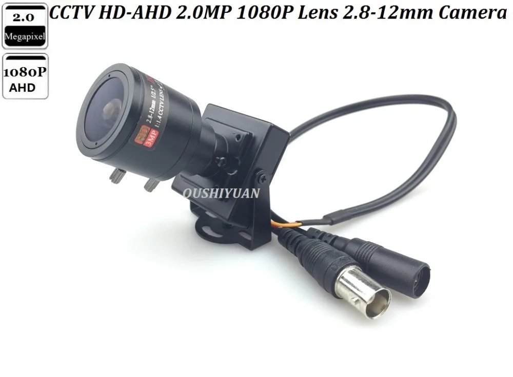 

CCTV HD AHD 2.0MP 1080P Zoom Lens 2.8-12mm Wide Angle Mini Box AHD Camera
