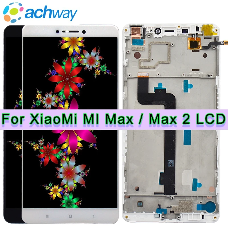ЖК дисплей 6 44 дюйма для Xiaomi Mi MAX сенсорный экран с дигитайзером в сборе рамкой