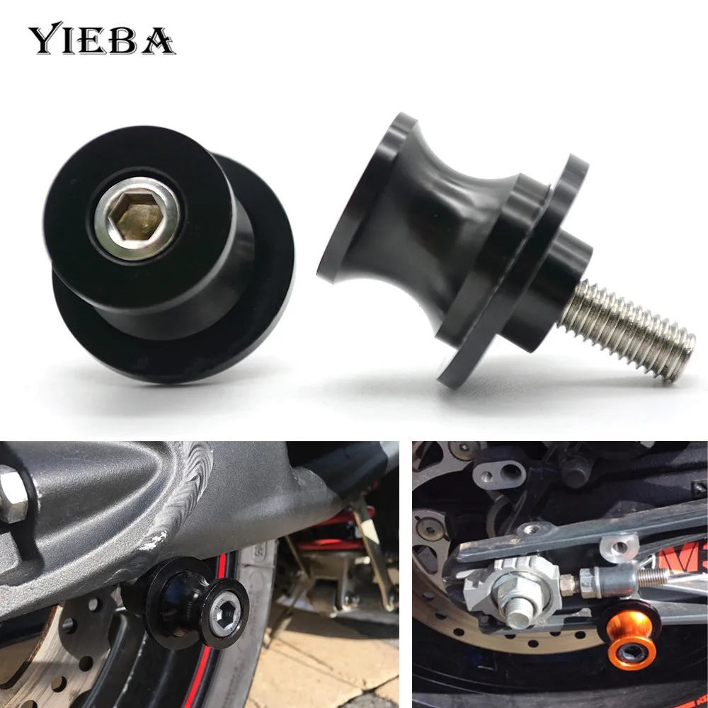 6/8/10mm Motorcycle CNC Swinging Arm Sliders Coils Paddock Stand Coils Swing Arms For Yamaha MT09 MT-09 R1 R6 R25 R6S 2004-2016