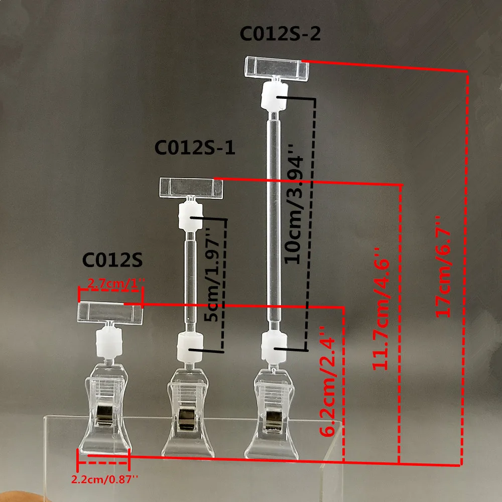 Прозрачный поп-товар пластиковый знак вывеска бумажная карта дисплей Цена Этикетка продвижение маленькие зажимы держатели в розничном магазине 30 шт