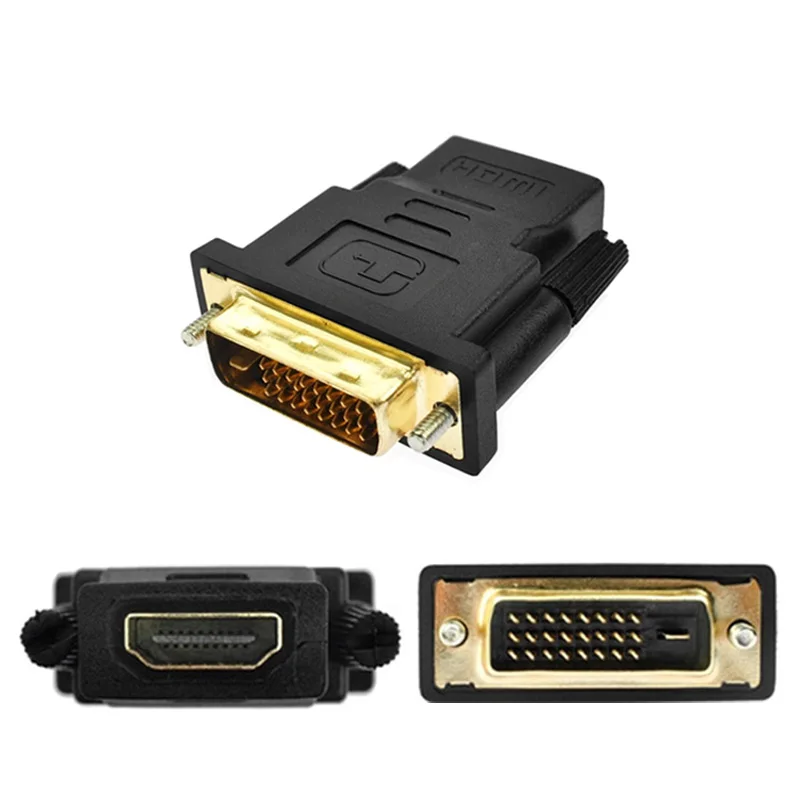 DVI to HDMI compatible Adapter Plated Plug 1080P Video Converter HDMI