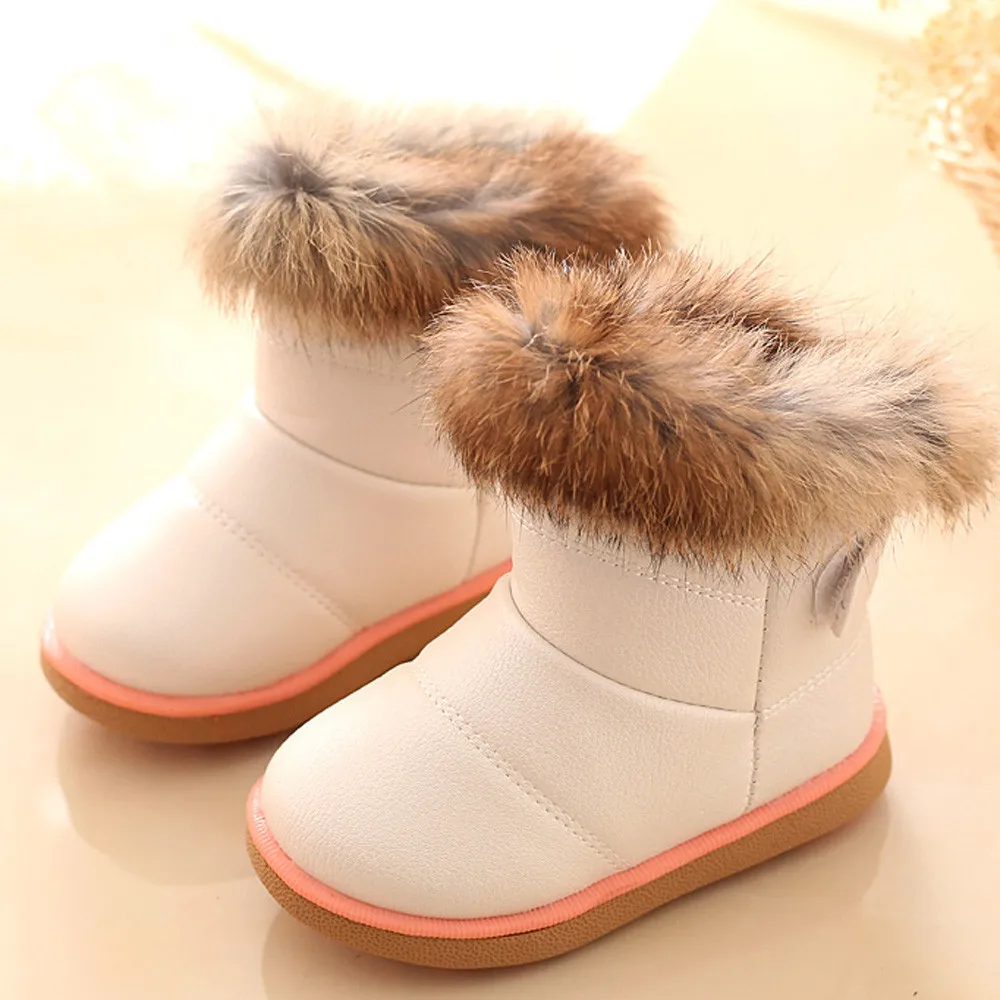 

Cotton Winter Baby Boys Girls Child Leather Shoes Martin Boot Warm Shoes Rabbit Thick Snow Boots Dropshipping #30