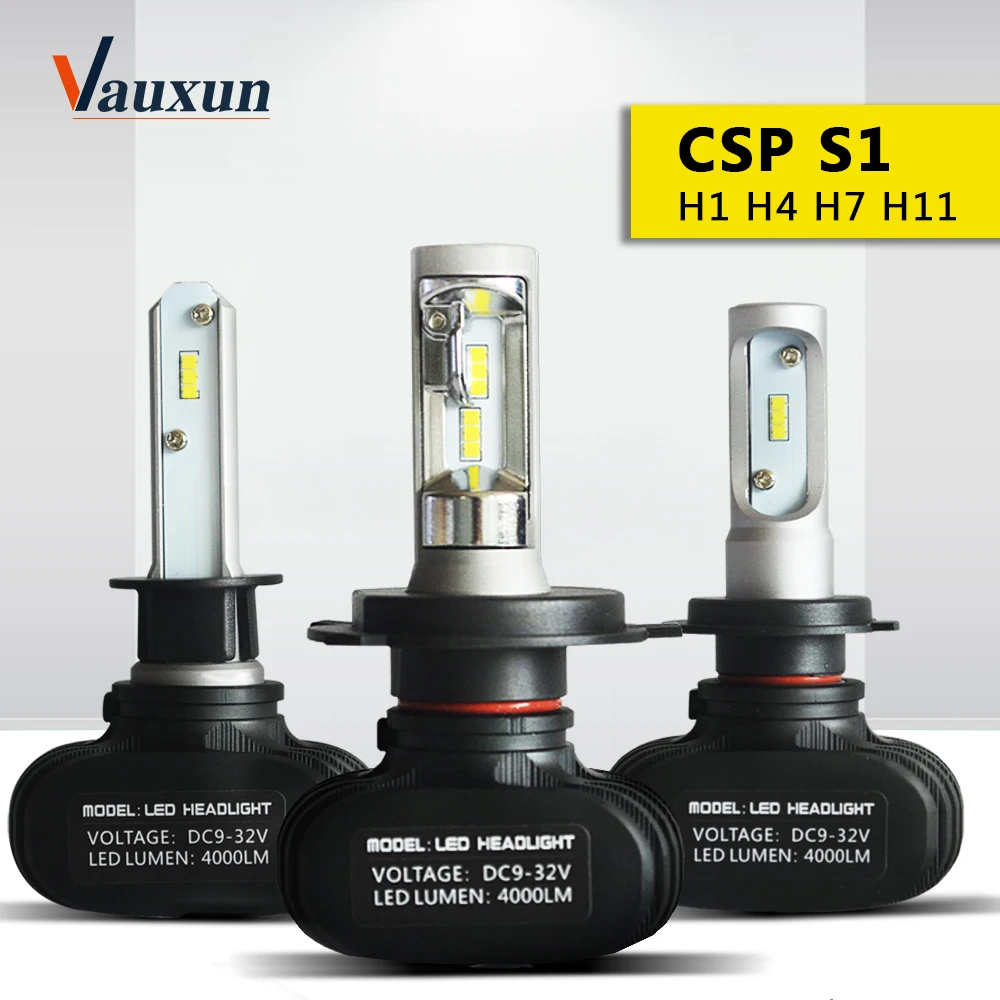 2pcs H7 Led H4 H11 H8 H9 H1 H3 9005 9006 LED car light Super bright Auto fog lights headlamp 50W 8000LM  6500K Car lights